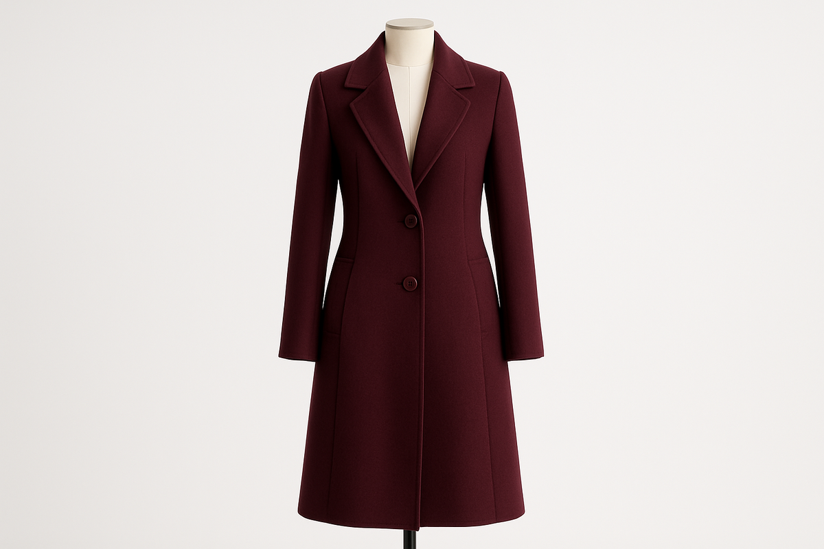 Burgundy coat