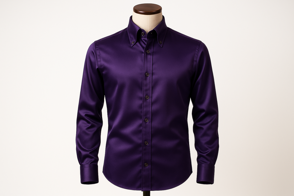 Deep purple silk shirt