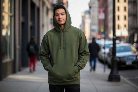 Navy Blue Pullover Hoodie