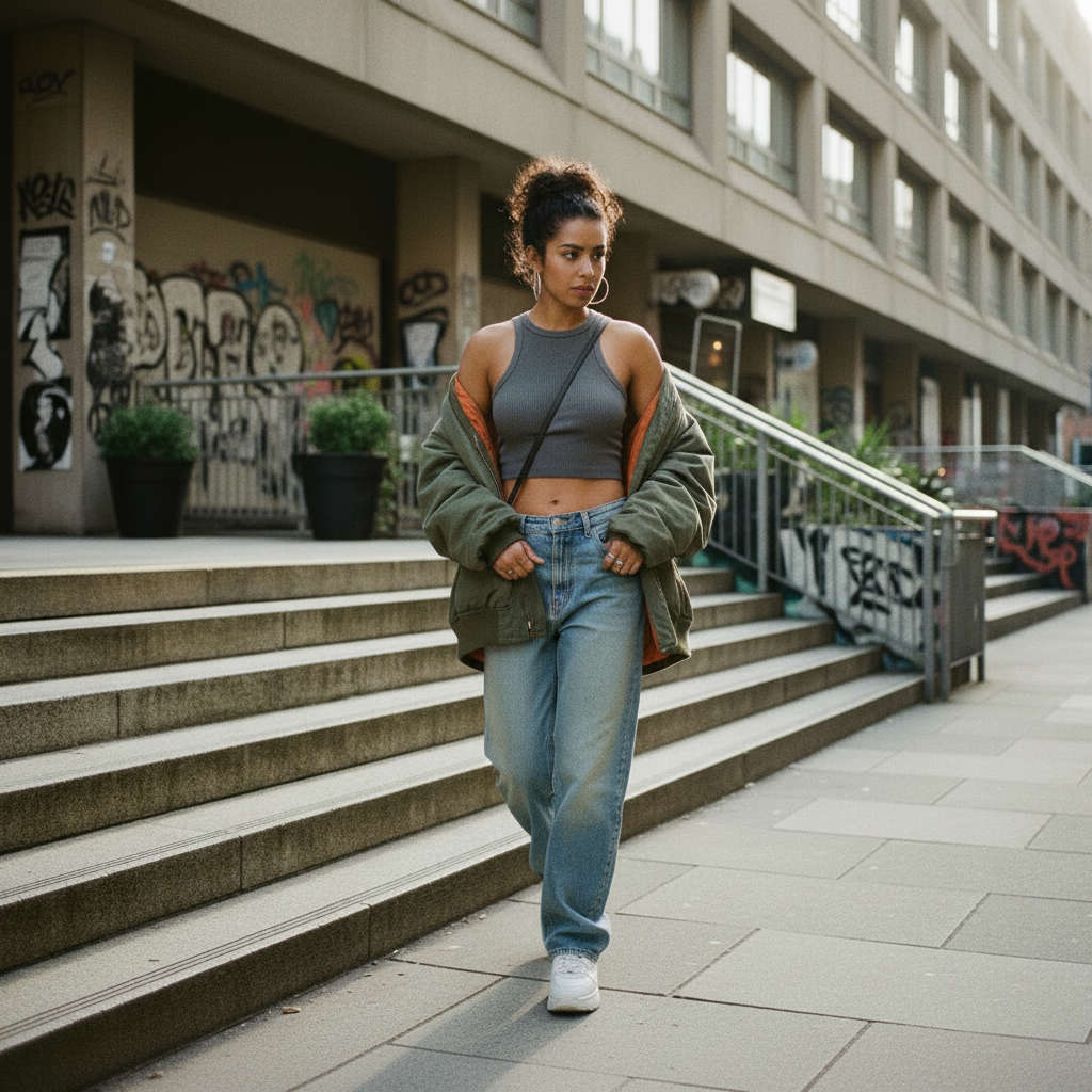 Grey Cropped Tank Top