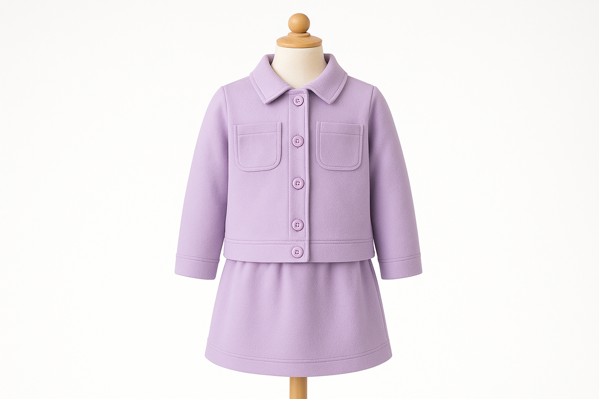 Lavender jacket and skirt set