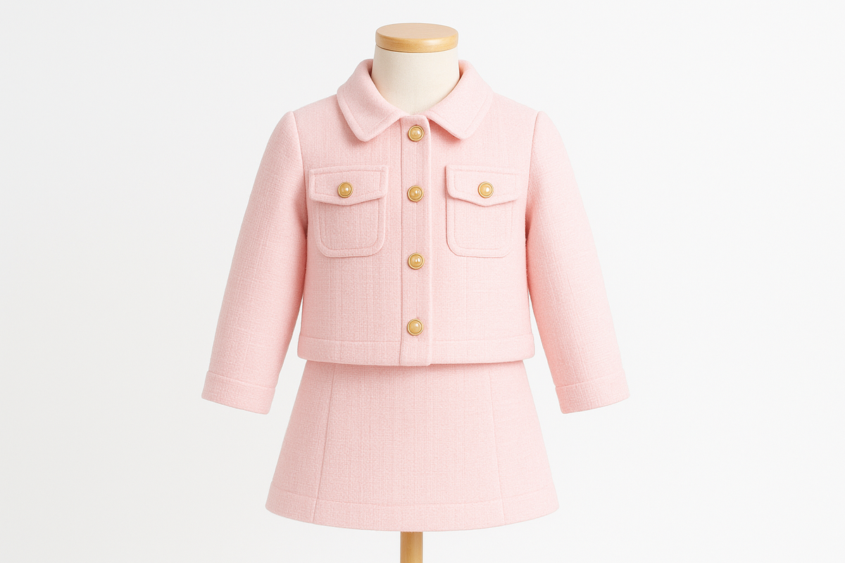 Light pink jacket and skirt set