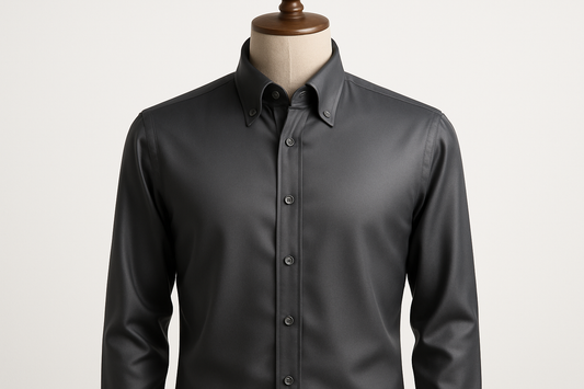 Charcoal grey silk shirt