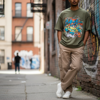 Olive Green Graphic T-Shirt