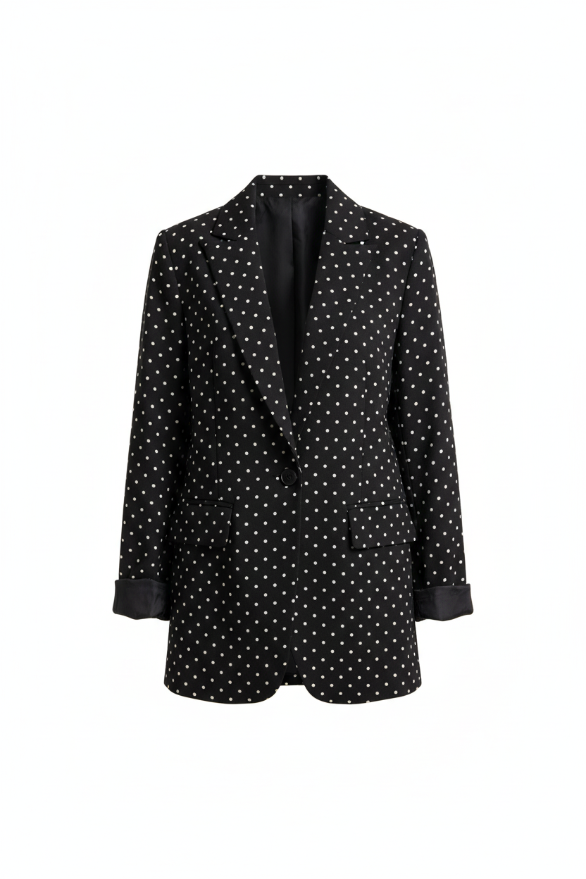 Polka Dot Blazer & Trousers Set