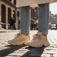 Beige Chunky Sneakers