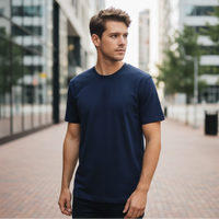 Navy Blue Minimal Plain Tee