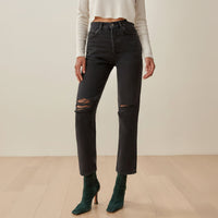 High Rise Straight Jeans