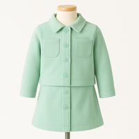 Mint green jacket and skirt set