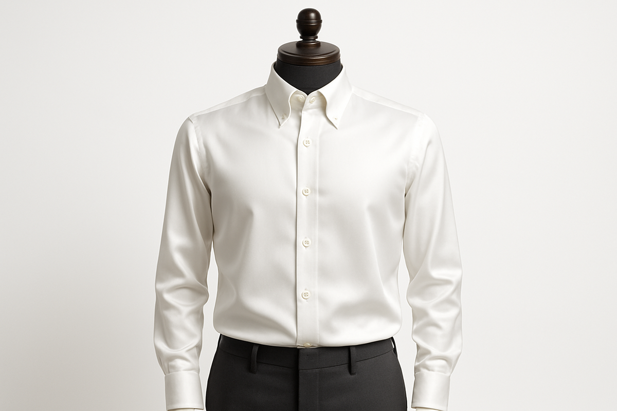 White silk shirt